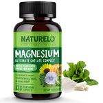 Naturelo Magnesium Glycinate Supplement 200 mg 120 Vegetarian Capsules