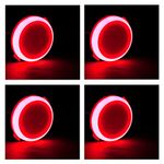 Murphy 2-in-1 7W+7W Double Color Round LED Deep Junction Box Light (Cool White+Red, Pack of 4)