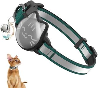 Cat Collar with Airtag Holder, Breakaway Cat Airtag Collar with Reflective Strap, Lightweight Kitten Collar for Apple Air tag, Hidden GPS Tracker Holder for Boy Girl Cats, Kittens, Puppies (9-13")