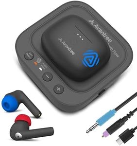 Avantree Aura Focus – Auracast TV-In-Ear-Kopfhörer mit Sender, Dual-Modus für TV-Ton & Telefonanrufe, einfache Ladestation, Lautstärkeverstärkung für Senioren und Menschen mit Hörminderung