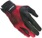 HEAD Leather Racquetball Glove - Web Extra Grip Breathable Glove for Right & Left Hand, Unisex-Adult, Racquetball Glove, Black/Red, Medium