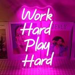 LED Work Hard Play Hard Neon Sign P