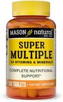 MASON NATURAL Super Multiple 34 Vitamins and Minerals - Complete Nutritional Support, All in One Multivitamin, Supports Overall Health, 100 Tablets