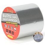 TAPEBEAR Butyl Tape Waterproof Sealing Tape 100mm x 5m, Upgraded Aluminum Foil Tape Heavy Duty for RV Repair, Awning, Window, Glass & EDPM Roof Leak Patching, Boat and Pipe Sealing, Silver