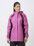 ZEEL Rain Coat for Women Waterproof with Adjustable Hood, Rainwear Suit with Backpack Friendly Pleate, Front Zip with Snap Button Flap, Pants for Ladies (ELS508, Pink, L)