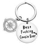 Cousin Keyring Cousin Keychain Cousin Gift Friendship Keyring Sister Keychain Best Cousin Ever Keychain Best Friend Keychain Cousin Valentines Christmas Birthday Gift for Cousin Long Relationship Gift