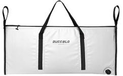 Buffalo Gear Insulated Fish Cooler Bag 40x18 Inch,Monster Leakproof Fish Kill Bag,Large Portable Waterproof Fish Bag,Keep Ice-Cold More Than 48 Hours (White)