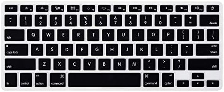 CaseBuy MacBook Air 13 inch Keyboard Cover for 2012-2017 MacBook Air 13 Inch A1369 A1466 & MacBook Pro 13 Inch, 15 Inch(with or Without Retina Display, 2015 or Older Version), Black