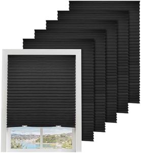 6 Packs Cordless Blackout Pleated Blinds Light Filtering Darkening Temporary Paper Shade 36 in x 72 in