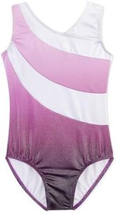 DAXIANG Sparkly Tumbling Dance Leotards for Baby Girls Kids Teens Toddler Leotard Gymnastics Sleeveveless New Wine Red 11-12 Years