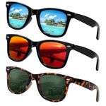 EYEGUARD 3 Pack Bifocal Reading Sunglasses for Men Women Classic Designer Sun Readers Outdoor Reading Glasses, Black/Tortoise, 2.75