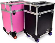 Gorilla GC-340 Cosmetics Makeup Beauty Nail Salon Hairdresser Trolley Case Black Pink (Black)