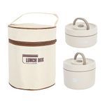 Stainless Insulated Food Container, Portable Lunch Containers with Thermal Bag Vacuum Jar Keep Bento Hot Boxes Leak Proof Wide Mouth Design for Cool Warm School Work Adults (2 Box)