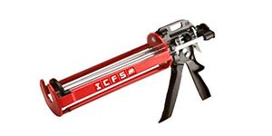 ICFS DM350 Steel Chemical Dispenser Re-baring Caulking Gun for Chemical Injection Mortars (Standard Size, Red)