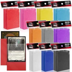 Toyopeny 10 Colors Card Sleeves for Trading Cards,1000PS Plastic Card Sleeves for Soft Baseball Cards,Matte Standard Cards Fit for Yu-Gi-Oh,MTG,TCG,Football,Sports Cards