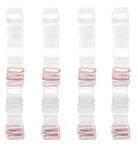 AniKigu 4 Pairs Clear Bra Straps Invisible Removable Soft Transparent Replacement Shoulder Strap