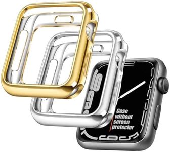 top4cus 2 Pack 40mm Cover Environmental Soft Flexible TPU Anti-Scratch Lightweight Protective Iwatch Case Compatible with Apple Watch Series 10/9/8/7/6/SE/5/4/3/2/1 (40mm,Gold+Silver)