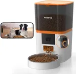 Automatic Dog Feeder with Adjustable Camera, 5G WiFi 6L Smart Cat Food Dispenser, 1080P HD Video with Night Vision, Pet Feeder with 2-Way Audio for Cats & Dogs, Food Blockage & Motion Alerts