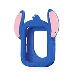 Sufcusny Cute Cartoon Silicone Bumper Case Monster Style Full Body Protective Frame Shockproof Cover Compatible with 44mm Apple Watch SE/Series 6/5/4, Deep Blue