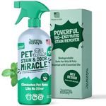 Sunny & Honey Pet Stain & Odor Miracle - Enzyme Cleaner for Dog Urine Cat Pee Feces Vomit, Enzymatic Solution Cleans Carpet Rug Car Upholstery Couch Mattress Furniture, Stain Eliminator (32FL OZ)