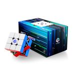 GAN V100 Maglev Frosted Speed Cube 3x3 Magnetic, Omni-Directional Positioning Lightweight Speedcube Brain Teaser Puzzle Fidget Toy for Kids Adults, 55mm Black Inner Surface