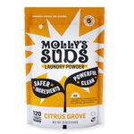 Molly's Suds Original Laundry Detergent Powder | Natural Laundry Detergent for Sensitive Skin | Earth-Derived Ingredients, Stain Fighting | Citrus Grove Scented, 120 Loads