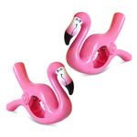 SolClip Flamingo Caribbean Beach Towel Clips Pinces à Serviette de Plage (Set of 2 clips), Pink