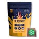 TrueStart Loose 25 Coffee Bags - Energising Colombian Arabica, Quick Brew Coffee Bag, Biodegradable Bags in Recyclable Pouch, Little Coffee Bags for Travel