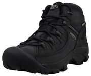 KEEN Men's Targhee II Mid Height Waterproof Hiking Boot, Black/Black, 8