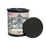 ALL-IN-ONE Paint, Iron Gate (Black), 32 Fl Oz Quart. Durable cabinet and furniture paint. Built in primer and top coat, no sanding needed.