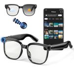 AI Smart Glasses with Camera, 4K 800W HD Video Recording Glasses with Audio, Bluetooth Sunglassess with Camera, Real-Time Translation, Voice Assistant, Object Recognition, Hands-Free Music Calls