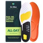 Dr. Olive Orthopaedic Insoles – Multi-Benefit Support for Heel (Large - 9 to 11 UK), Knee, and Foot Pain, Ideal for Flat Feet with Advanced Arch Support and Memory Foam