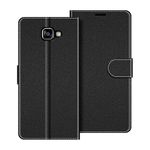 COODIO Phone Case For Samsung Galaxy A5 2016, Magnetic Flip Leather Case For Samsung Galaxy A5 2016 Wallet Case, Black