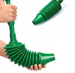 Heavy Duty Toilet Plunger, Big Powerful Toilet Unblocker for Clearing Blockage in Drains, Flexible Plumbing Suction Tool for Unblocking Toilets of All Types, Kitchens, Sinks, Baths, Green