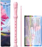 SDREAM Soprano Recorder Instrument for Kids and Adults - Beginner 8 Hole German Fingering Recorder Flute With Cleaning Rod, Packing Bag and Sheet Music (Pink)