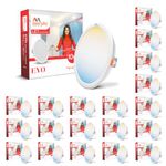 Murphy EVO 10W Round LED Recessed Ceiling Panel Light | 3 Color (WW/NW/CW) Switchable | 1000 Lumens | 4kV Surge Protection | 100mm Cutout | BIS Certified | 2-Year Warranty | Pack of 20