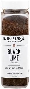 Burlap & Barrel - Ground Black Lime - As seen on Shark Tank! Tart and Savory Great for Roasted Meats, Veggies, Stews, Kebabs - Great Alternative to Makrut Leaf in Recipies - 16oz Plastic Container
