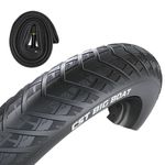 1-Pack 20" CST Big Boat Fat Bike Tire (1) for City Mountain Folding Bikes, Robust Aramid Layer, Puncture Resistance, Inner Tube (1), 20"x4" Total of 2
