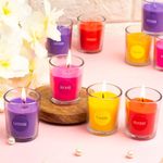 AuraDecor Set of 12 Fragrance Votive Glass Candles || Aromatheraphy || Corporate Gifting || Aroma Gift Set || Hand Poured Candle || Burn Upto 10 Hour