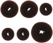 Penta Angel Donut Hair Bun Maker 6Pcs Hair Donut Bun Magic Chignon Updo Hair Styling Accessories for Women Girls Long Curly Thick Hair (Brown)