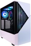 Periphio Castle Prebuilt Gaming PC - AMD Ryzen 7 5700G CPU (4.6GHz Turbo), 32GB DDR4 RGB RAM, Radeon Vega 8 Graphics, 1TB NVMe Solid State SSD, Windows 11 Gaming Computer Desktop, WiFi + BT