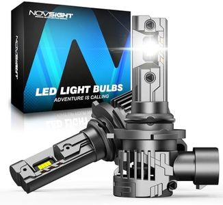 NOVSIGHT 9005 LED Fog Light - 62,000LM 6500K Cool White, 1:1 Mini Halogen Size Fog Light Bulb, 50,000 Hours Lifespan,IP68 Waterproof, Fast 5-Min Install, Pack of 2
