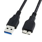 USB 3.0 Cable QCEs USB 3.0 A Male to Micro B Cable 3.3FT Cord Compatible with WD My Passport and Elements Portable External Hard Drive Toshiba Seagate Samsung Galaxy S5 Note 3