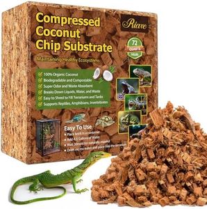 Riare 10LB Coconut Chip Substrate for Reptiles, 72 Quart Coconut Fiber Substrate Coco Chips Substrate Coconut Husk Bedding for Snakes, Tortoises, Ball Python, Bearded Dragon, Geckos, Lizards, Frogs