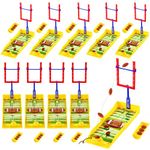 Halloscume 10 Sets Mini Football Game Desktop Football Games Field Goal Football Table Game with Foam Football Goal Post, Bases, Football, Catapults Finger Board Games for Sports Party Office Gifts