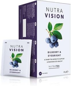 NUTRAVISION - Eye Support Tea | Eye Care Tea - Eye Health Supplement - Includes Eyebright, Bilberry & Green Tea - 20 Enveloped Tea Bags - by Nutra Tea - Herbal Tea