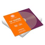 100x 12 Inch Standard Outer Vinyl Record Sleeves | Crystal Clear Covers for Single Double Albums & LPs | Acid-Free Protective Plastic Sleeves | Clean & Crisp Polypropylene