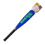 EASTON Homerun Smash Foam Bat + Ball Combo | Youth/Kids/Child | 2020 | 24 in Foam Covered Plastic Bat with Monster Barrel | Royal Blue/Green | 10 in White Foam Ball with Red Laces, One Size, Multi