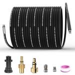 OHAYORI 15M Pressure Washer Drain Pipe Hose Cleaning Kit for Karcher K2 K3 K4 K5 K6 K7 Serie, Tube Unblocker Sewer Jetter Hose with Jet Nozzle and Rotating Jet Nozzle,Adapter for LAVOR Bosch AQT