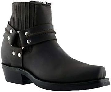 Grinders Unisexe Renegade LO Marron Cuir Cowboy Western Motard Bottines 45